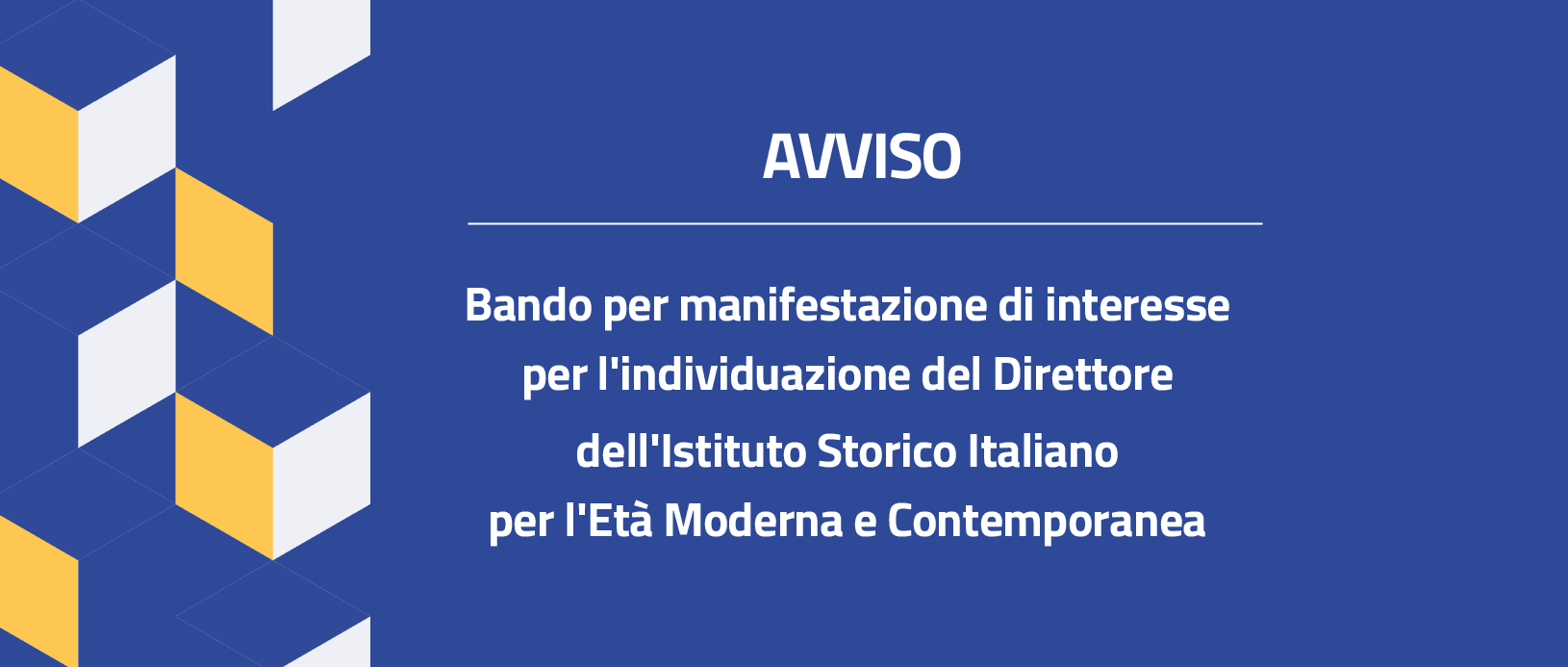 Bando Direttore Ist. Storico Italiano dell'età Moderna e Contemporanea