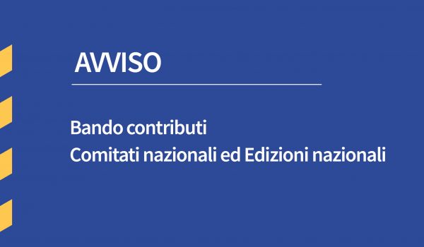 Avviso contributi Comitati ed Edizioni nazionali 2024
